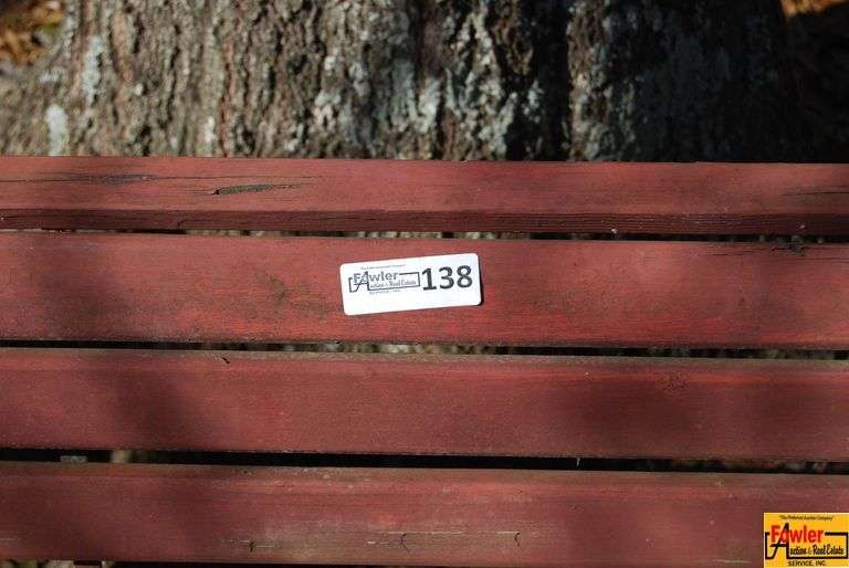Pair of Metal and Wood Park Benches image