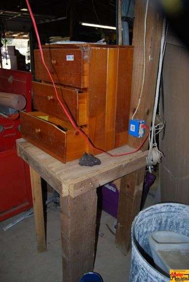 Small Wooden Dresser with Stand image