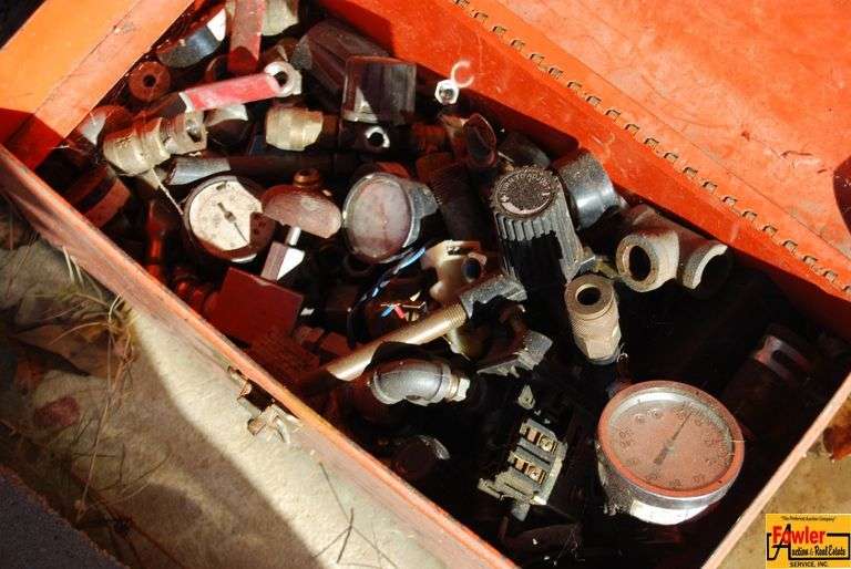 Toolboxes with Airless Spray Gun, Gauges, and Other Parts image