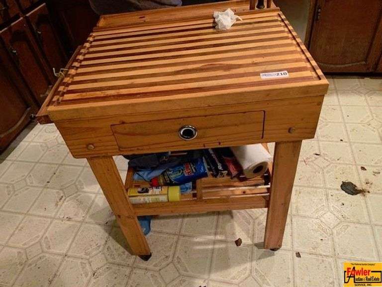 Wood Butcher Cart image