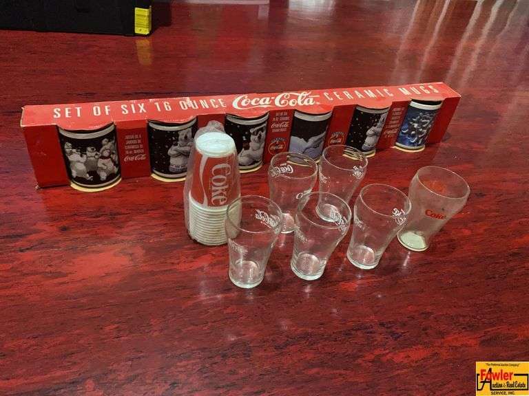 Coke glasses and mugs image