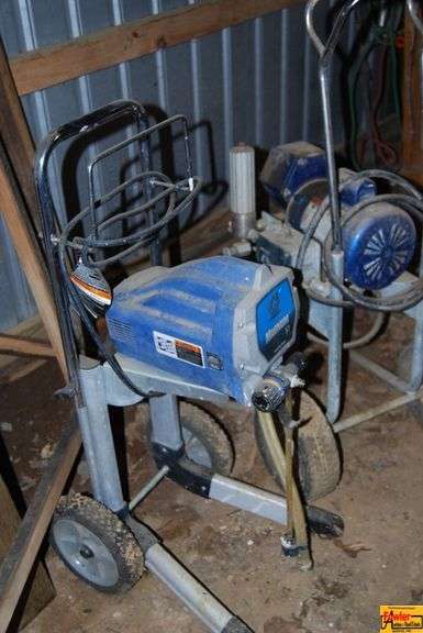 2 Graco Airless Paint Sprayers and Troy-Bilt Cart image
