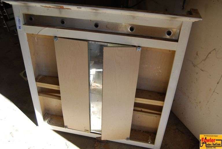 Three-Door Mirrored Bathroom Cabinet image