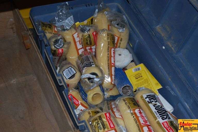 Box Lot of Painting Supplies, Rollers and Accessories image
