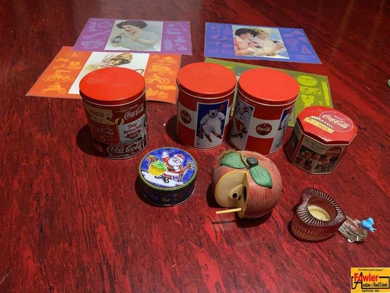 Coke tins and pictures image