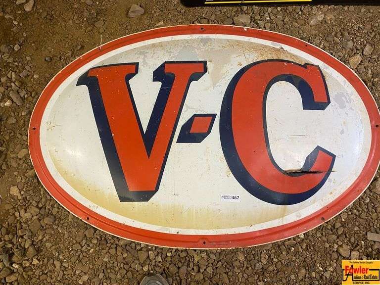 V-C Advertising Metal Sign