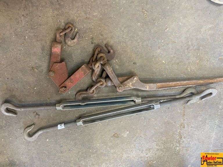 Chain Come Alongs and Turnbuckles
