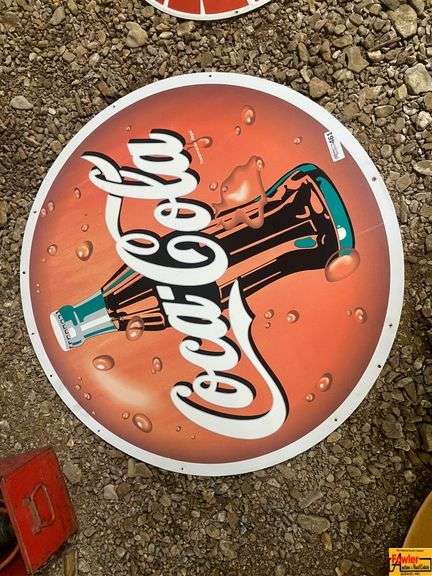 Coca-Cola Round Metal Sign