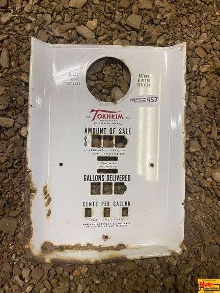 Tokheim Gas Pump Face Plate