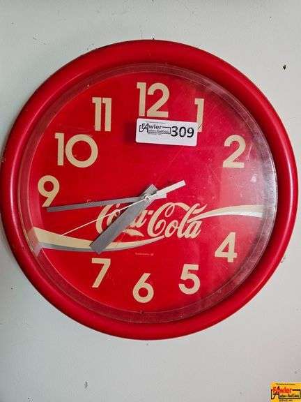 Coca-Cola Red Plastic Wall Clock