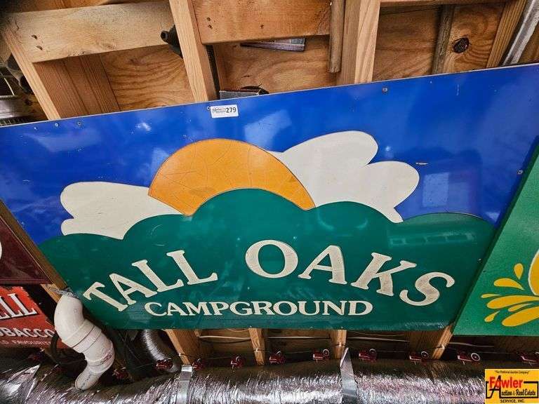 Tall Oaks Campground Metal Sign