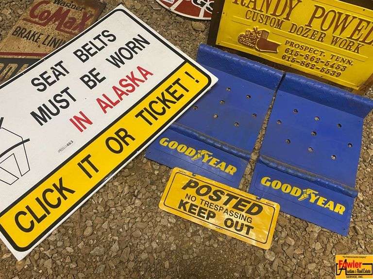 Advertising Signs & Goodyear Mud Flaps