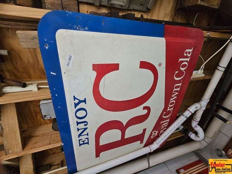 RC Royal Crown Cola Metal Advertising Sign