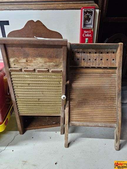 Pair of Vintage Washboard Laundry Items
