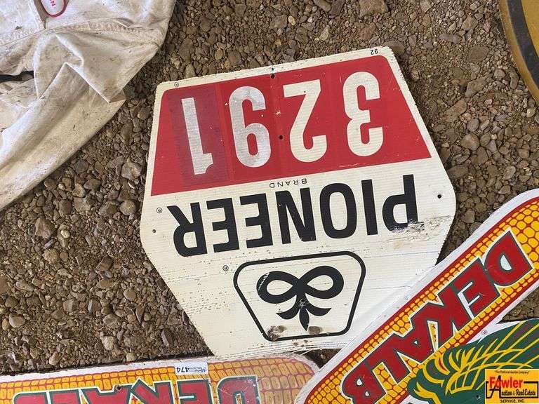 Dekalb and Pioneer Advertising Signs