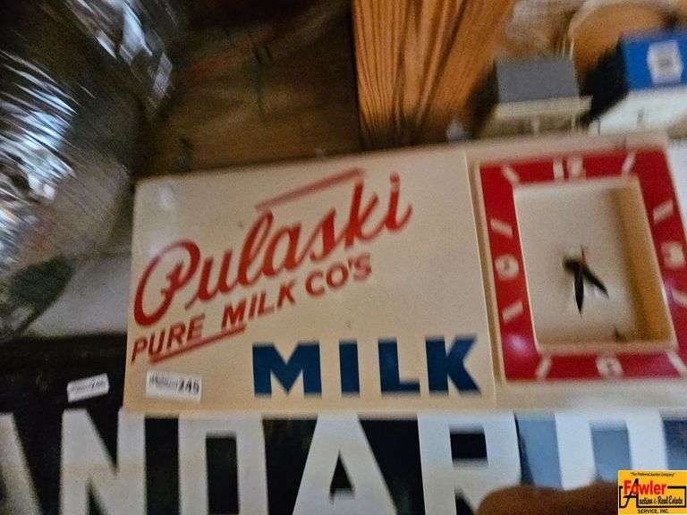 Pulaski Pure Milk Co's Advertising Clock