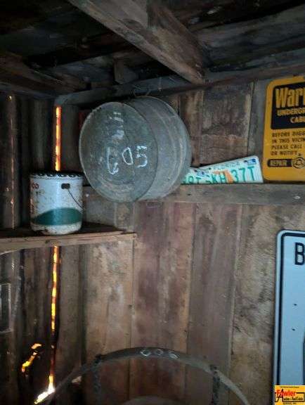Mixed Lot of Garage and Workshop Memorabilia - Signage, License Plate, and More