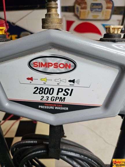 Simpson 2800 PSI Gas Pressure Washer