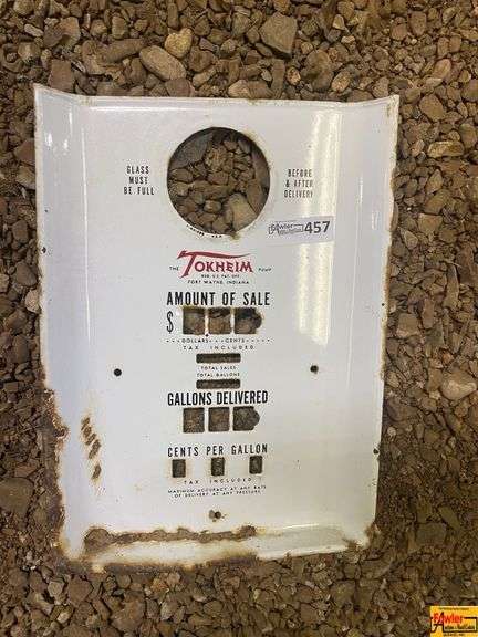Tokheim Gas Pump Face Plate