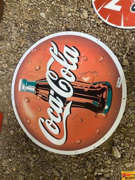 Coca-Cola Round Metal Sign