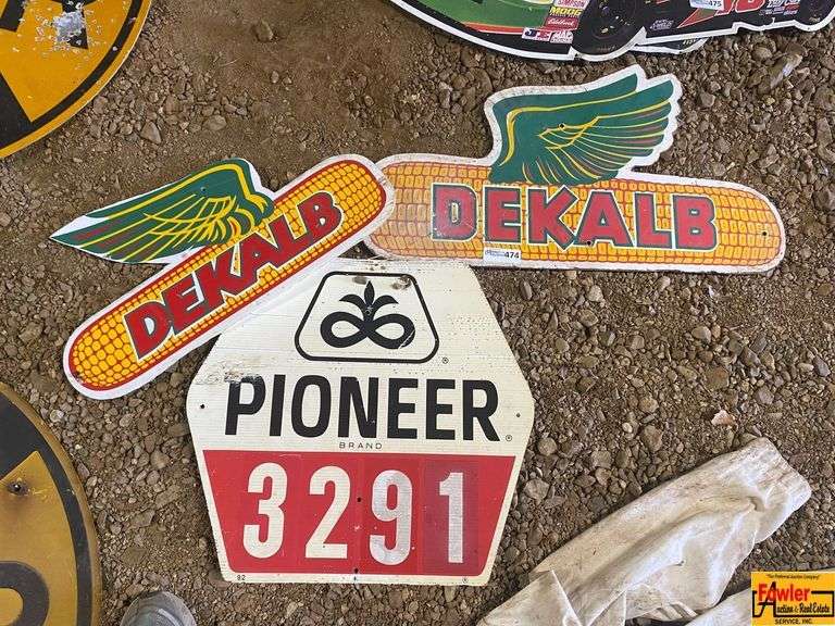 Dekalb and Pioneer Advertising Signs