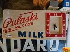 Pulaski Pure Milk Co's Advertising Clock