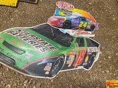 NASCAR Metal Sign Lot - Interstate Batteries #18 and DuPont #24