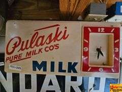 Pulaski Pure Milk Co's Advertising Clock