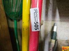 Lot of Assorted Long-Handled Tools including Fruit Picker