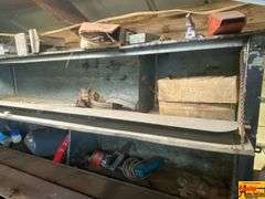 Large Metal Industrial Shelving Unit with Tools and Accessories