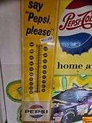 Pepsi Cola Advertising Signs and Thermometer