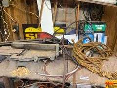 Workbench with Table Saw and Tools