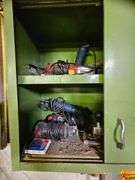 Metal Shop Cabinet with Various Tools