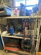 Rolling Shop Cart with Tools and Supplies