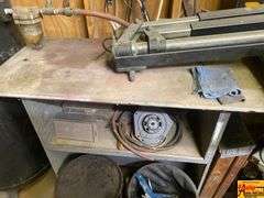 Workbench with Table Saw and Tools