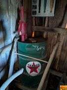 Texaco Oil Barrel with Hand Pump