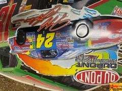 NASCAR Metal Sign Lot - Interstate Batteries #18 and DuPont #24