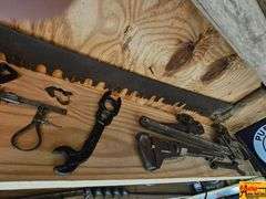 Collection of Various Hand Tools Including Saw and Wrenches