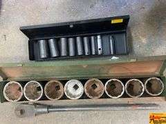 Large Socket Set with Ratchet and Extension
