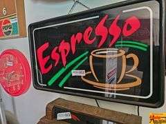Espresso Sign & Coca Cola Clock