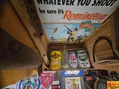 Collection of Advertising Signs, Tools, and Equipment