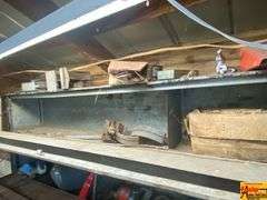 Large Metal Industrial Shelving Unit with Tools and Accessories