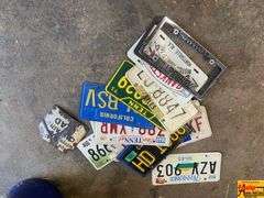 Lot of Assorted License Plates and Frames