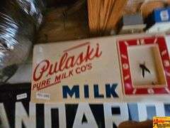Pulaski Pure Milk Co's Advertising Clock
