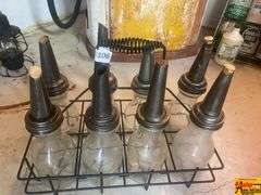 Vintage Style Oil Bottle Dispenser Set