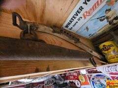 Collection of Advertising Signs, Tools, and Equipment
