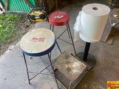Shop Stool Collection - Ford Stool, Rolling Step Stool, Paper Towel Holder
