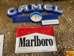 Camel and Marlboro Tobacco Advertising Signs
