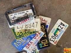 Lot of Assorted License Plates and Frames