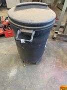 Husqvarna Brute Rolling Container with Wood Shavings